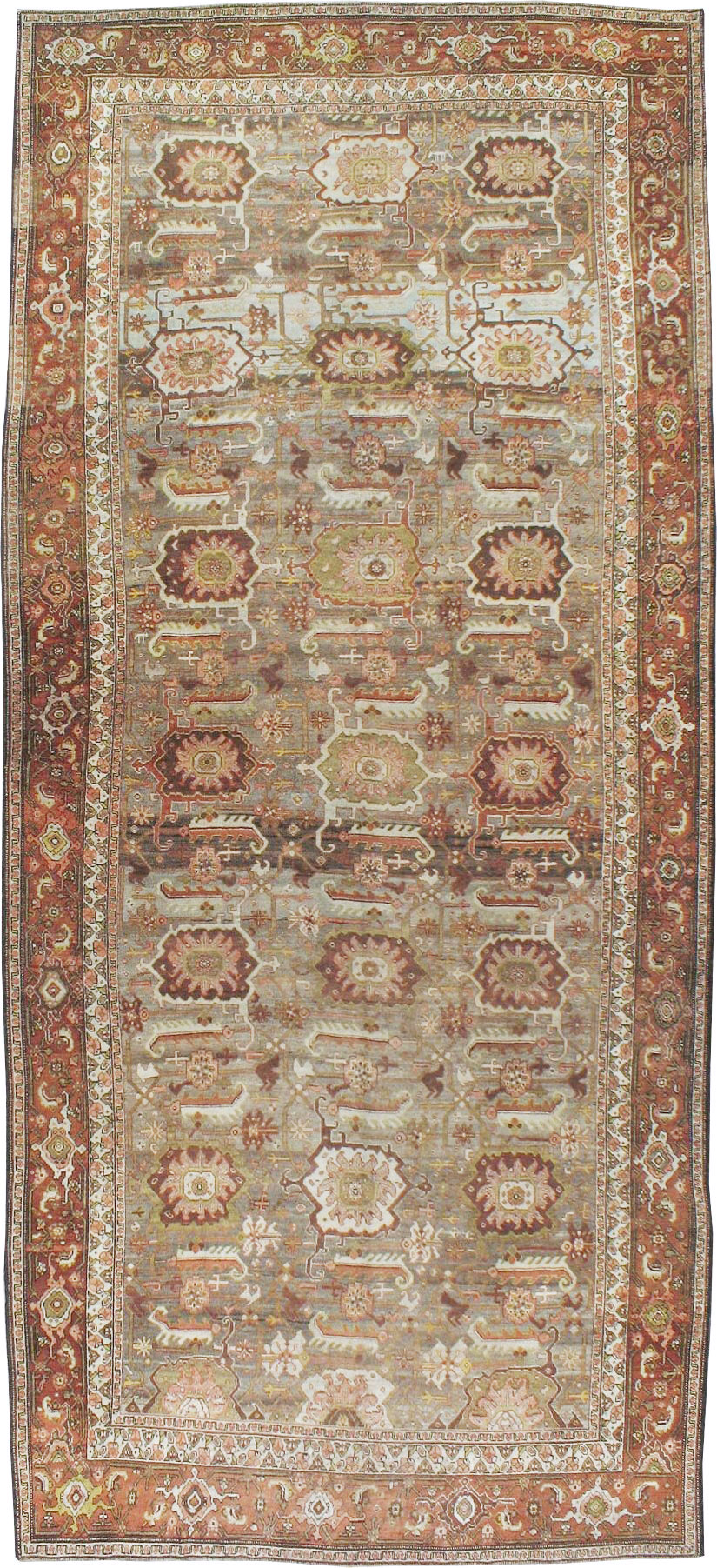 Antique Persian Bidjar Long Carpet, No.22637 - Gss