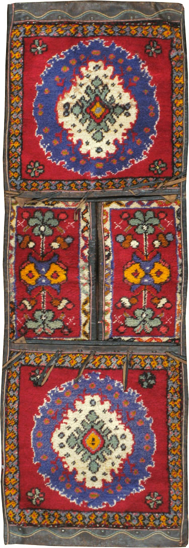 Vintage Turkish Anatolian Saddlebag (Khorjin), No.22655 - Gss