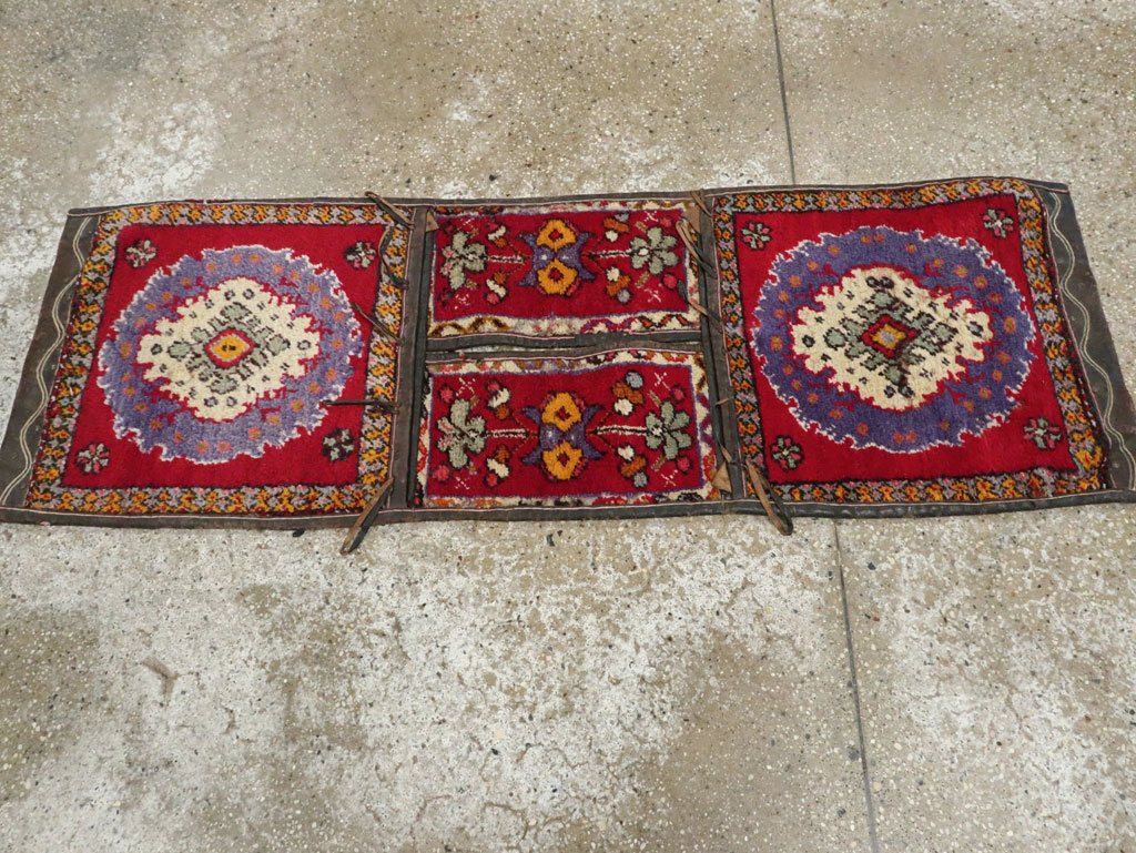 Vintage Turkish Anatolian Saddlebag (Khorjin), No.22655 - Gss