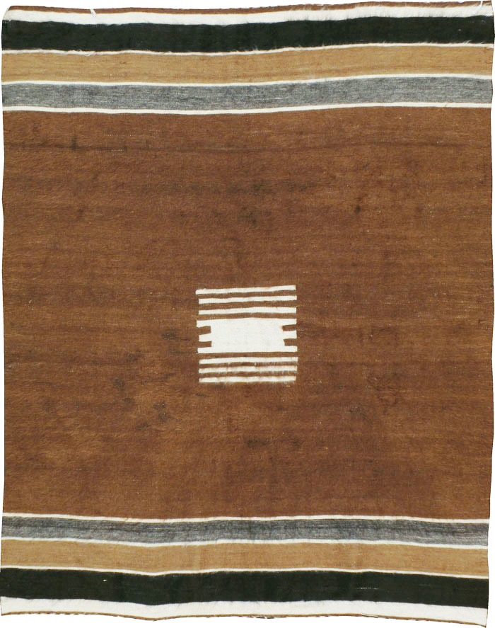 Vintage Turkish Flat-weave Mohair Rug, No.22659 - Gss