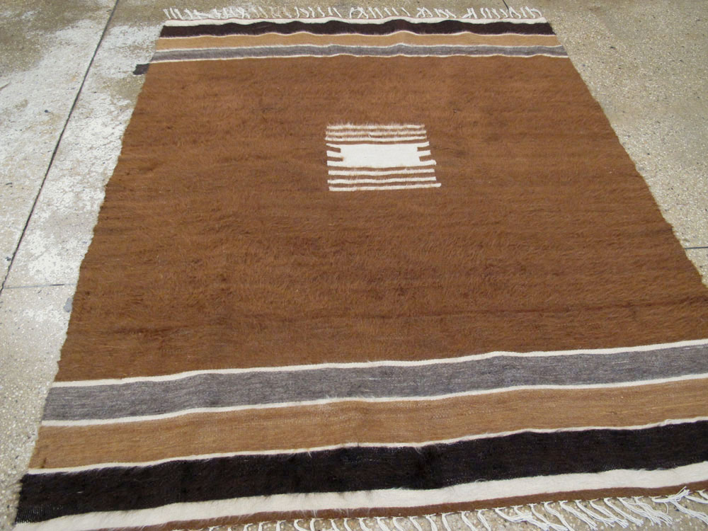 Vintage Turkish Flat-weave Mohair Rug, No.22659 - Gss
