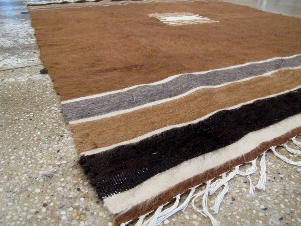 Vintage Turkish Flat-weave Mohair Rug, No.22659 - Gss