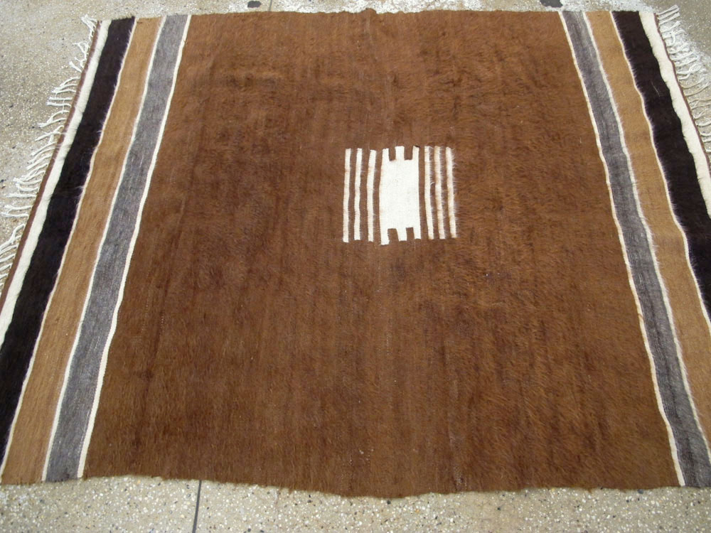 Vintage Turkish Flat-weave Mohair Rug, No.22659 - Gss