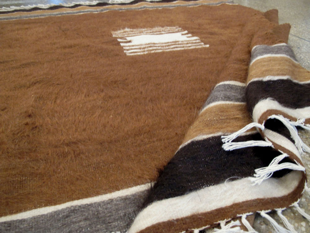 Vintage Turkish Flat-weave Mohair Rug, No.22659 - Gss