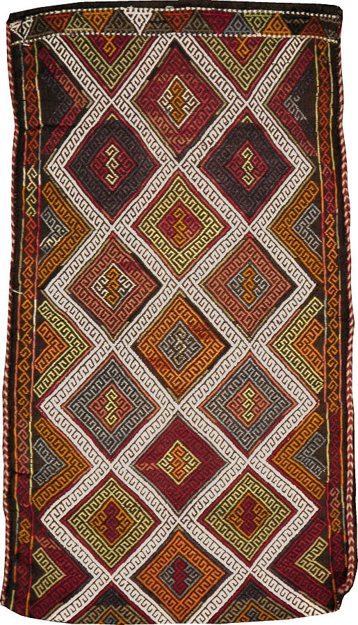 Antique Turkish Flatweave Kilim Pillowcase (Pair: 1 of 2), No.22663 - Gss