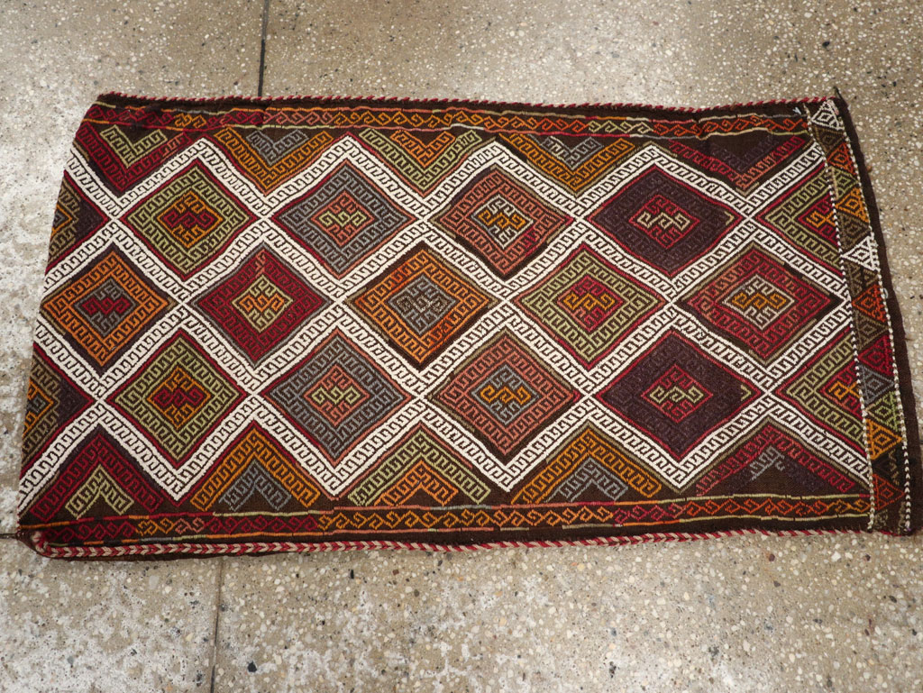 Antique Turkish Flatweave Kilim Pillowcase (Pair: 1 of 2), No.22663 - Gss