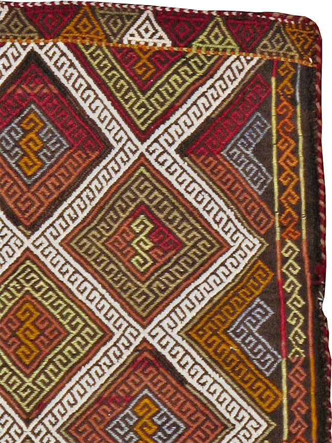 Antique Turkish Flatweave Kilim Pillowcase (Pair: 2 of 2), No.22664 - Gss