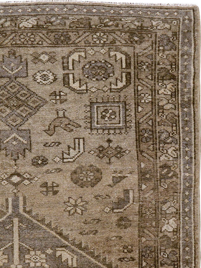 Vintage Persian Malayer Accent Rug, No.22702 - Gss
