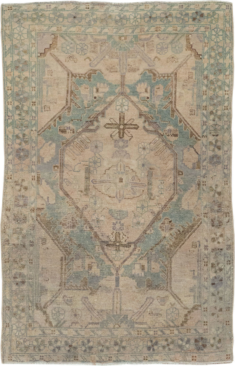 Vintage Persian Malayer Throw Rug, No.22728 - Gss