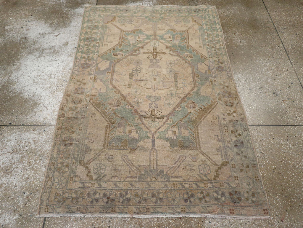 Vintage Persian Malayer Throw Rug, No.22728 - Gss