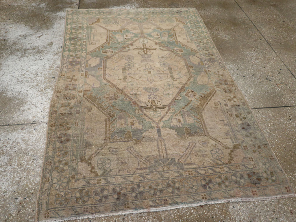 Vintage Persian Malayer Throw Rug, No.22728 - Gss