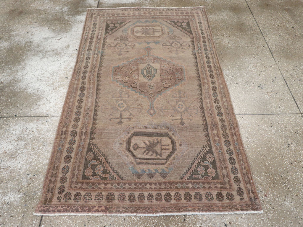 Vintage Persian Malayer Accent Rug, No.22739 - Gss