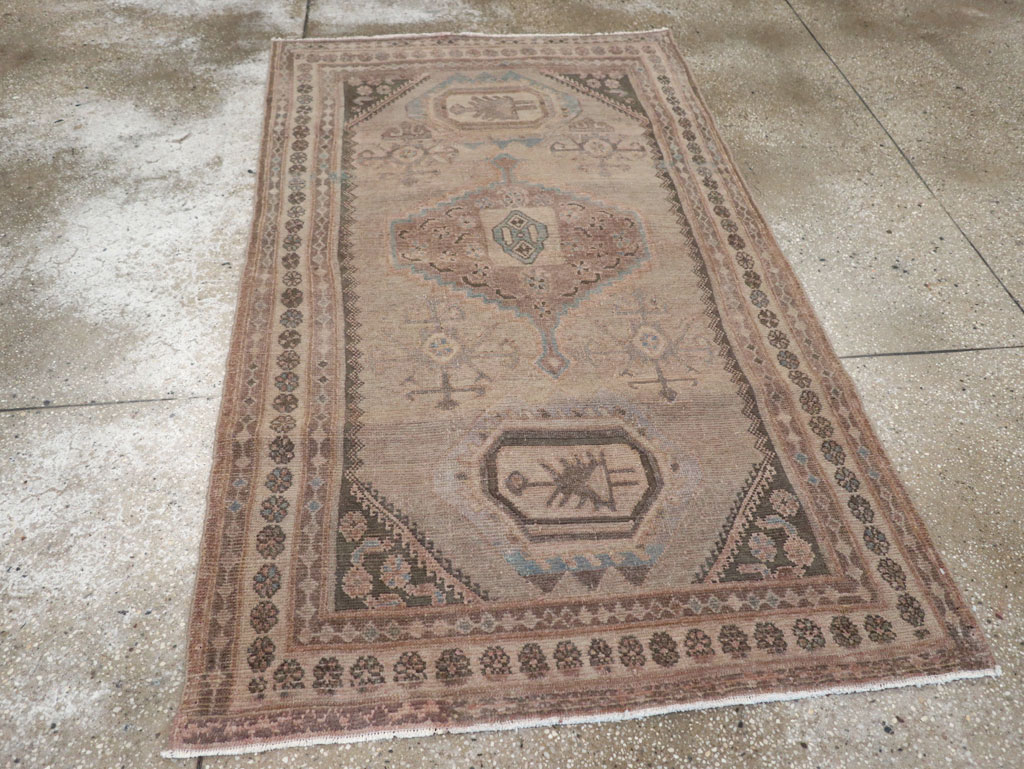 Vintage Persian Malayer Accent Rug, No.22739 - Gss