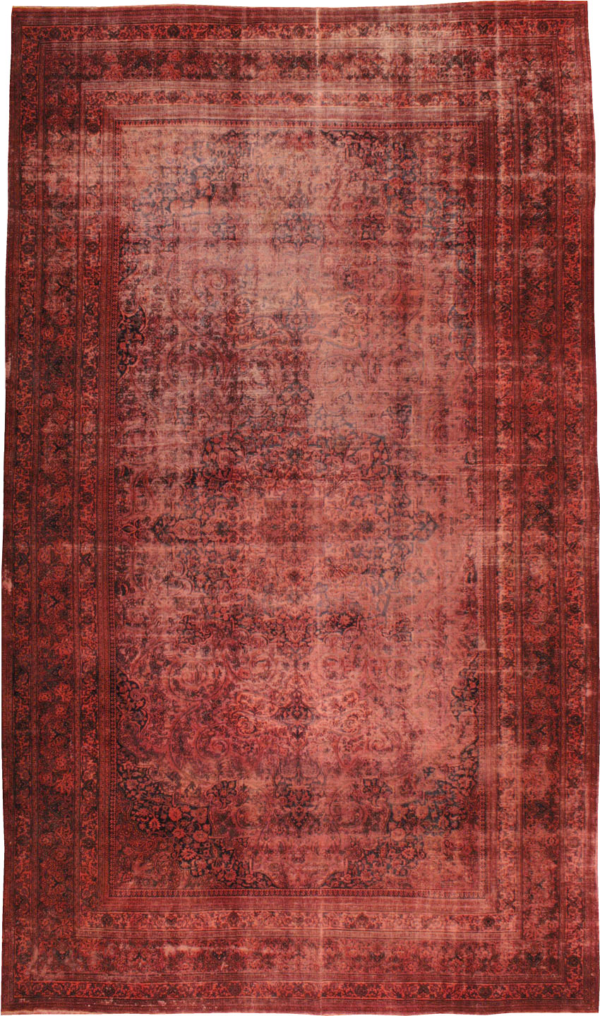 Antique Persian Mashad Over-Dye Carpet, No.22802 - Gss