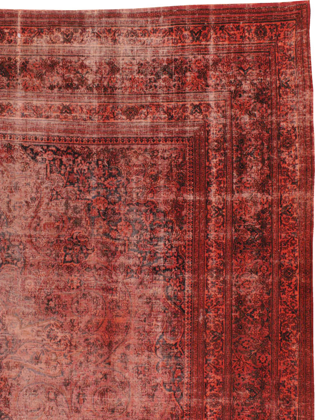 Antique Persian Mashad Over-Dye Carpet, No.22802 - Gss