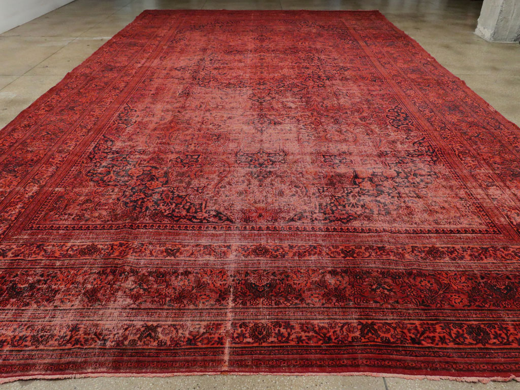 Antique Persian Mashad Over-Dye Carpet, No.22802 - Gss