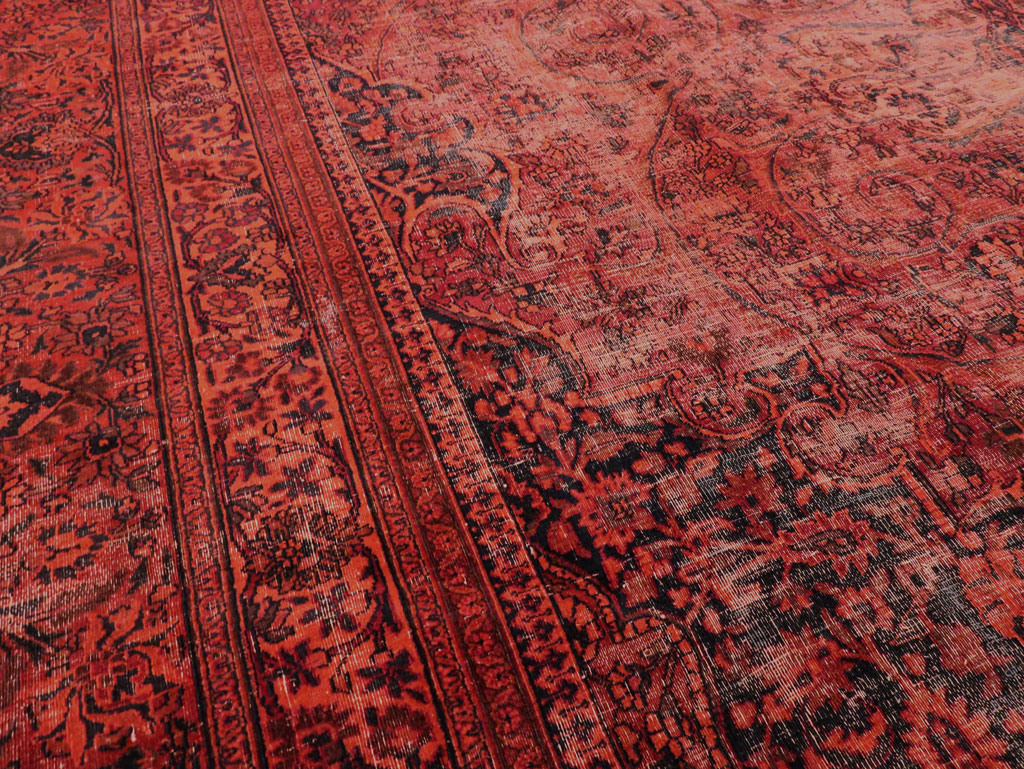 Antique Persian Mashad Over-Dye Carpet, No.22802 - Gss