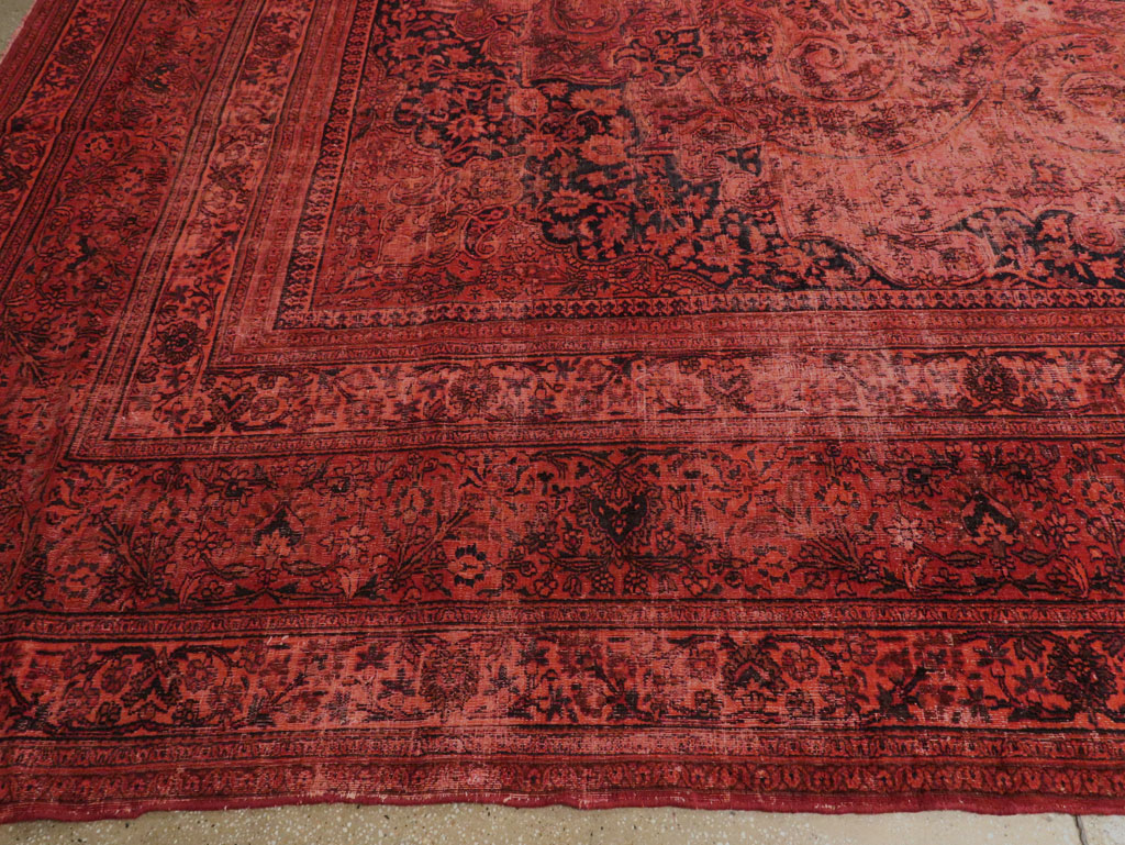 Antique Persian Mashad Over-Dye Carpet, No.22802 - Gss