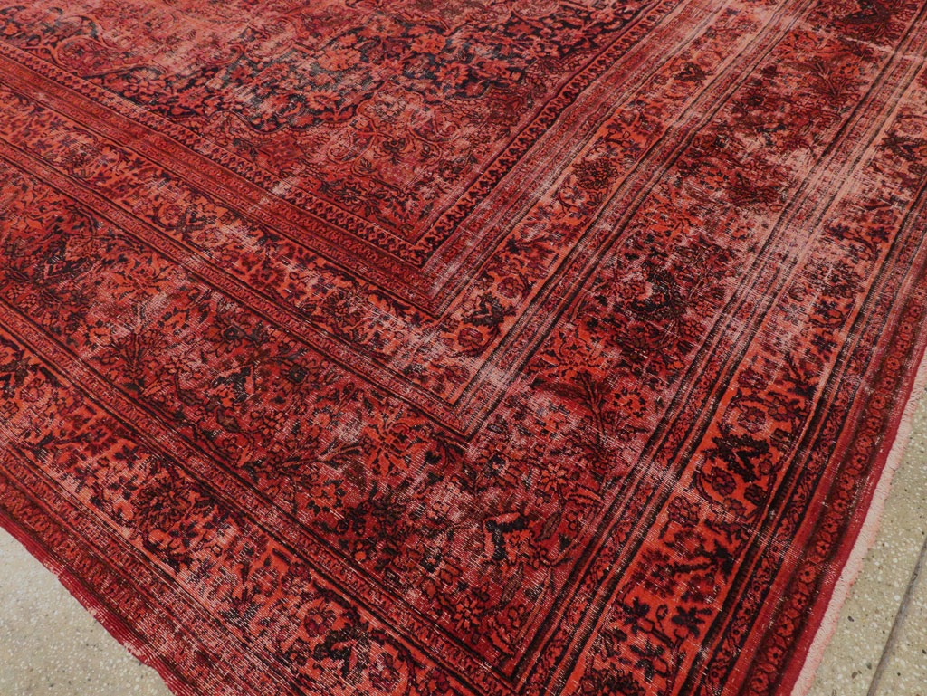 Antique Persian Mashad Over-Dye Carpet, No.22802 - Gss
