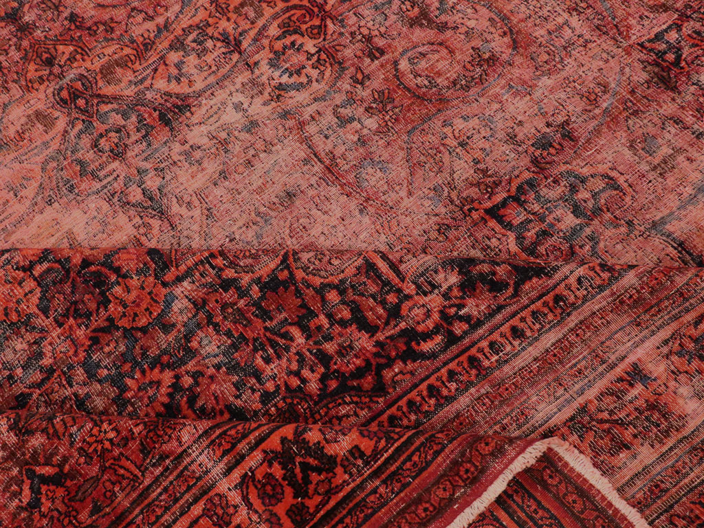 Antique Persian Mashad Over-Dye Carpet, No.22802 - Gss