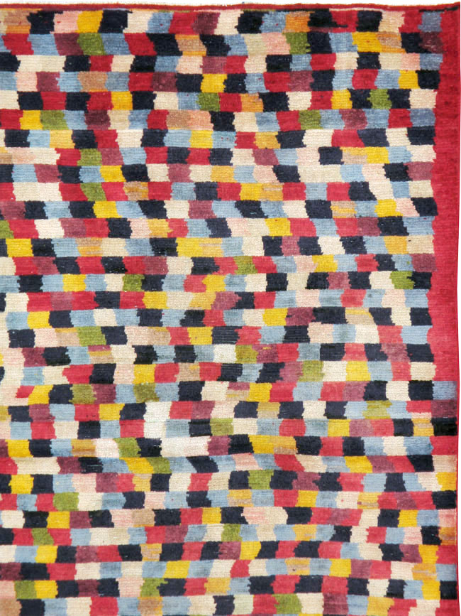 Vintage Persian Kashan Modernist Carpet, No.22839 - Gss