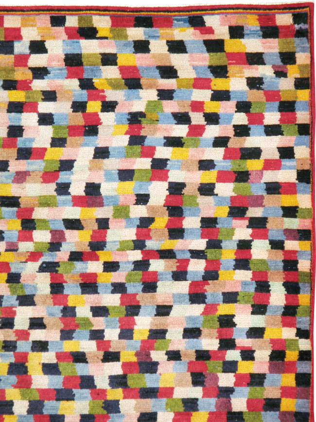 Vintage Persian Kashan Modernist Carpet, No.22839 - Gss