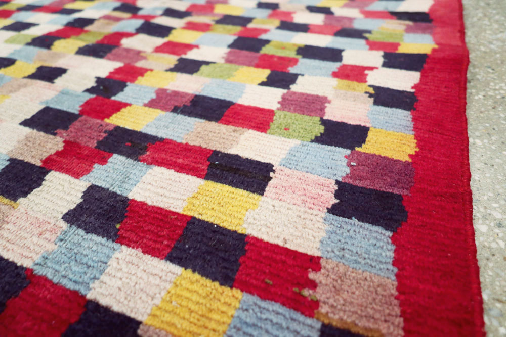 Vintage Persian Kashan Modernist Carpet, No.22839 - Gss