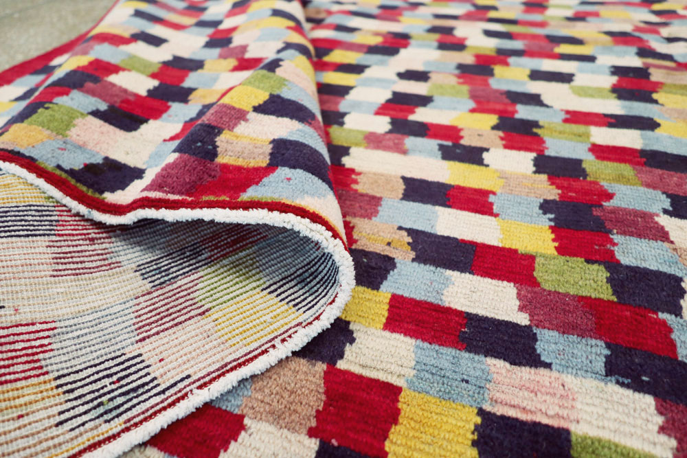 Vintage Persian Kashan Modernist Carpet, No.22839 - Gss