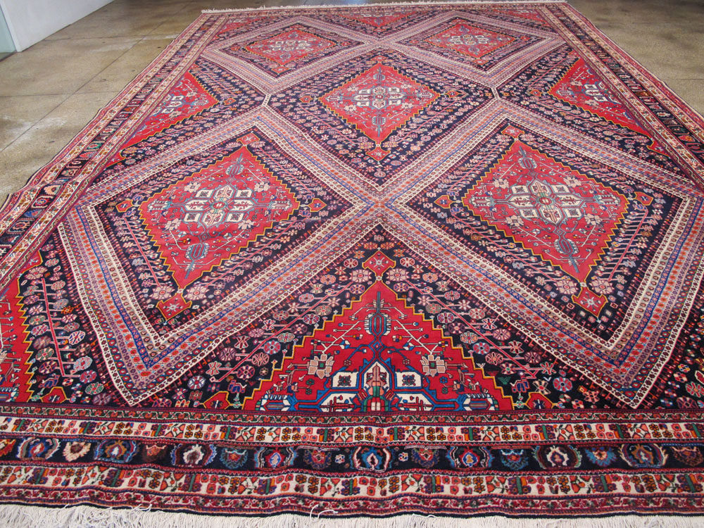 Vintage Persian Afshar Carpet, No.22844 - Gss