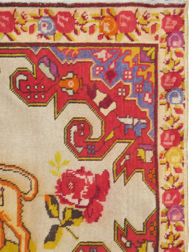 Antique Turkish Sivas Pictorial Rug, No.22859 - Gss