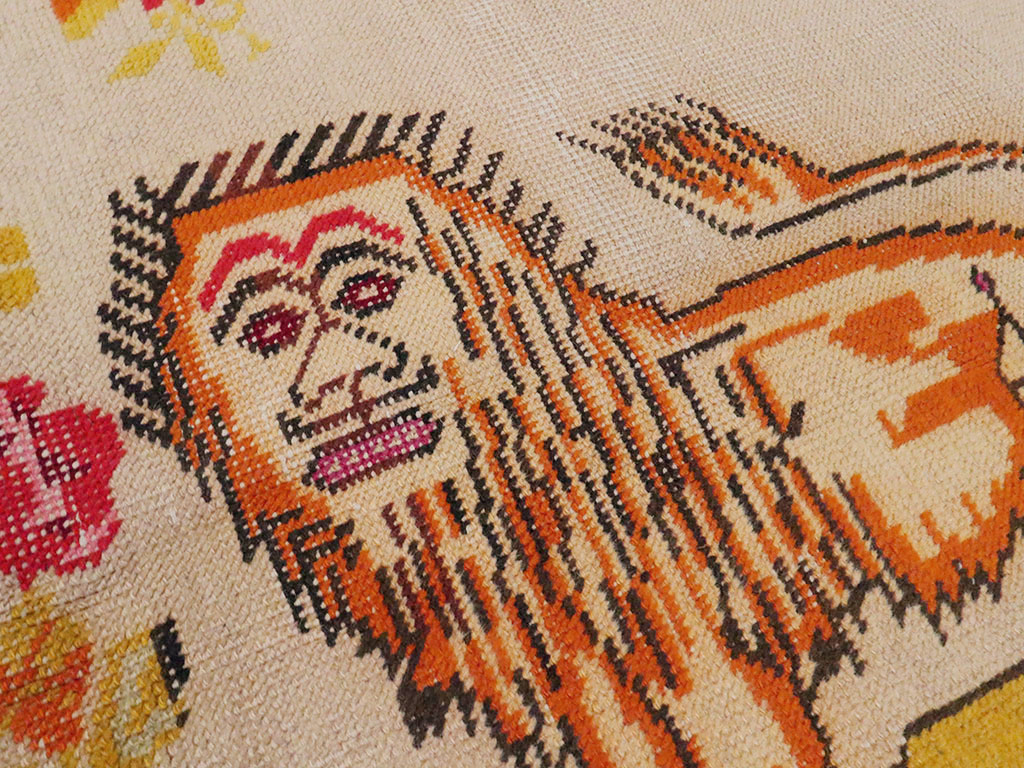 Antique Turkish Sivas Pictorial Rug, No.22859 - Gss