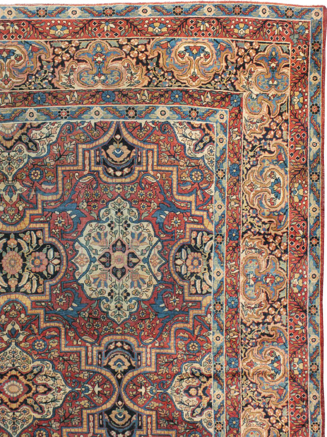 Antique Persian Lavar Kerman Carpet, No.22867 - Gss