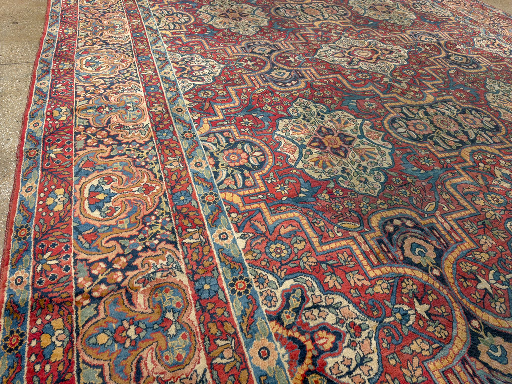 Antique Persian Lavar Kerman Carpet, No.22867 - Gss