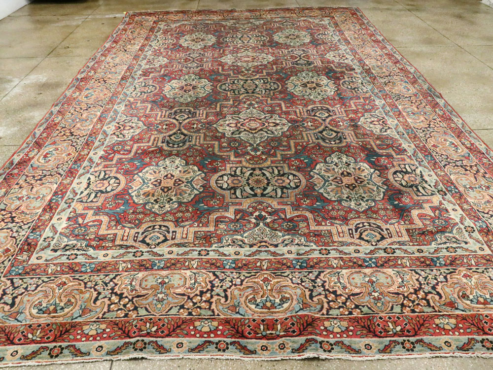 Antique Persian Lavar Kerman Carpet, No.22867 - Gss