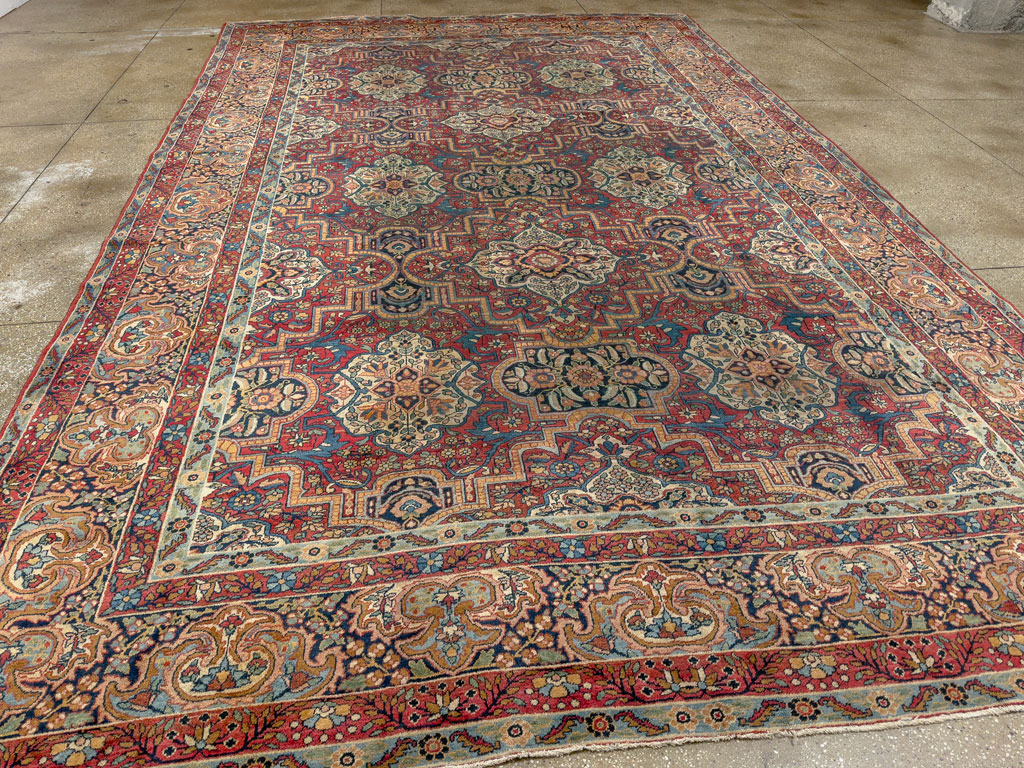 Antique Persian Lavar Kerman Carpet, No.22867 - Gss