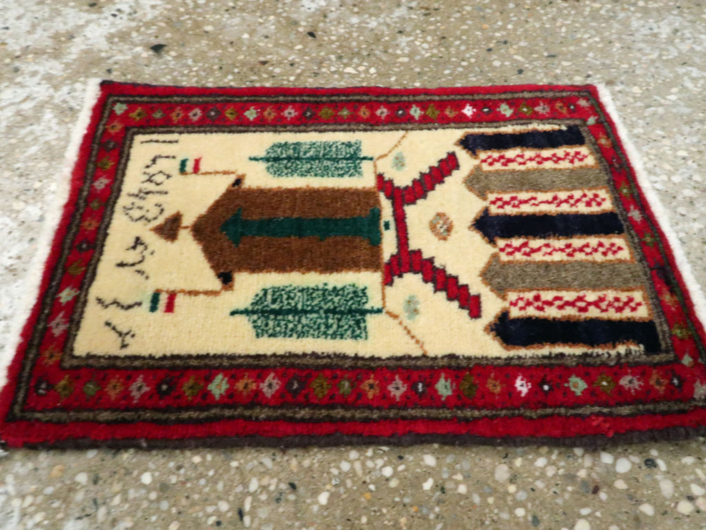 Vintage Persian Baluch Pictorial Rug (Pair: 1 of 2), No.22880 - Gss