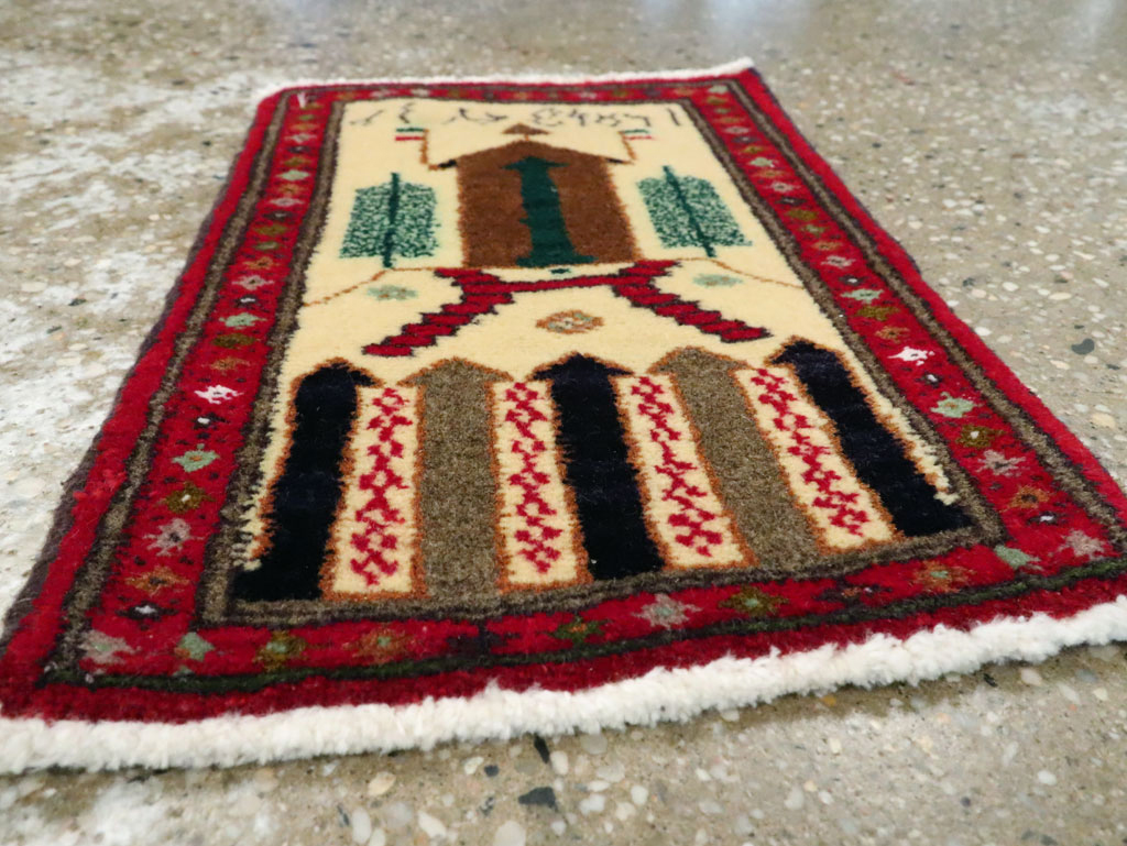 Vintage Persian Baluch Pictorial Rug (Pair: 1 of 2), No.22880 - Gss