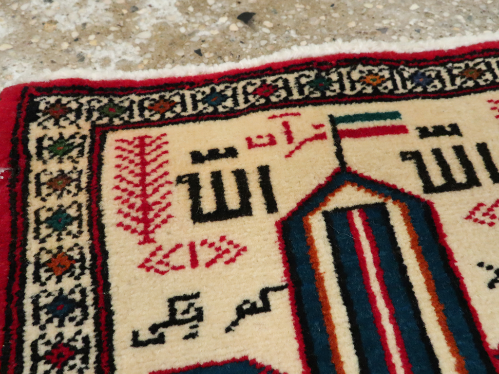 Vintage Persian Pictorial Baluch Rug (Pair: 1 of 2), No.22882 - Gss