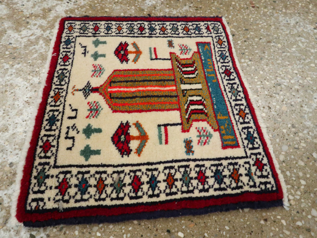 Vintage Baluch Pictorial Rug, No.22884 - Gss