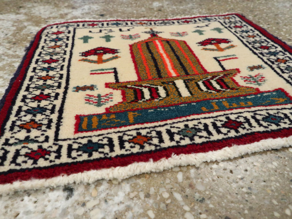 Vintage Baluch Pictorial Rug, No.22884 - Gss