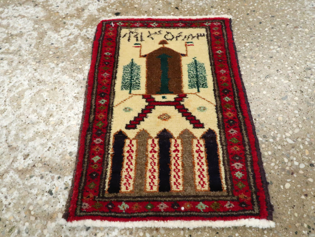 Vintage Persian Baluch Pictorial Rug (Pair: 2 of 2), No.22885 - Gss