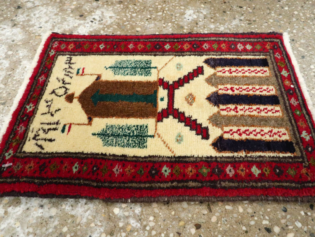 Vintage Persian Baluch Pictorial Rug (Pair: 2 of 2), No.22885 - Gss