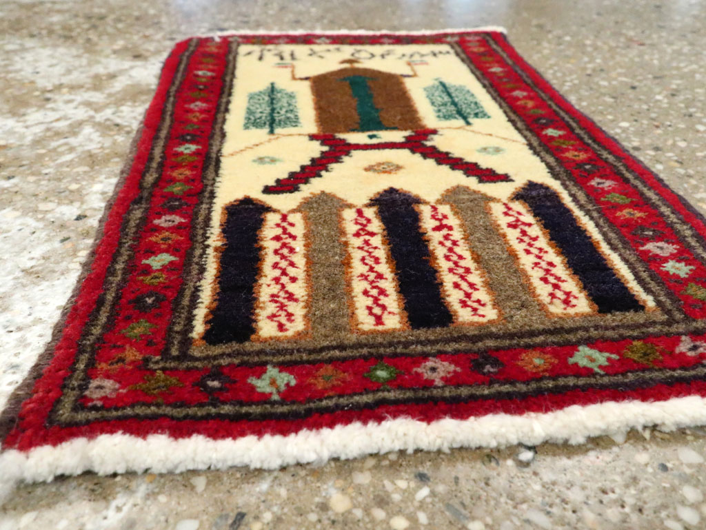 Vintage Persian Baluch Pictorial Rug (Pair: 2 of 2), No.22885 - Gss