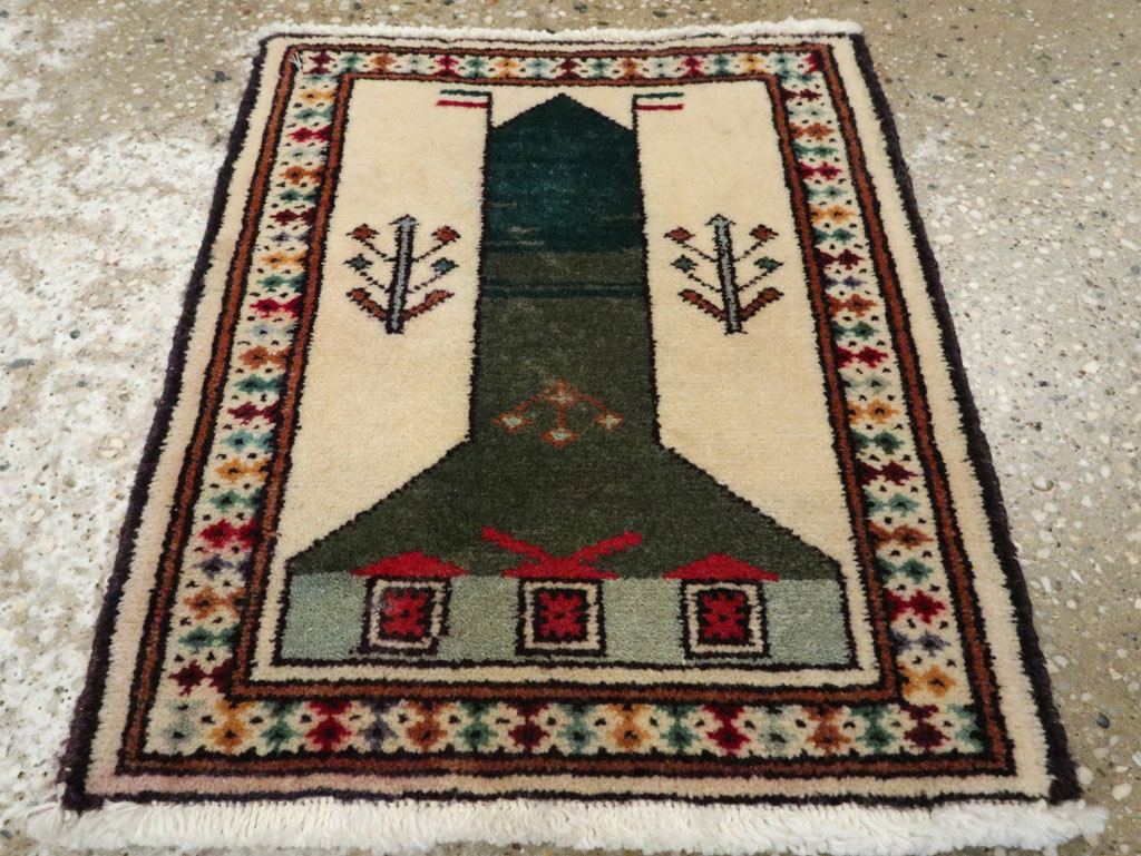 Vintage Persian Baluch Pictorial Rug, No.22886 - Gss