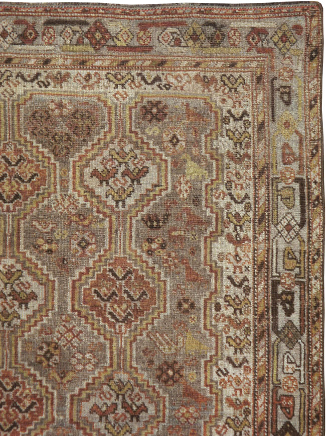 Antique Persian Shiraz Square Rug, No.22898 - Gss