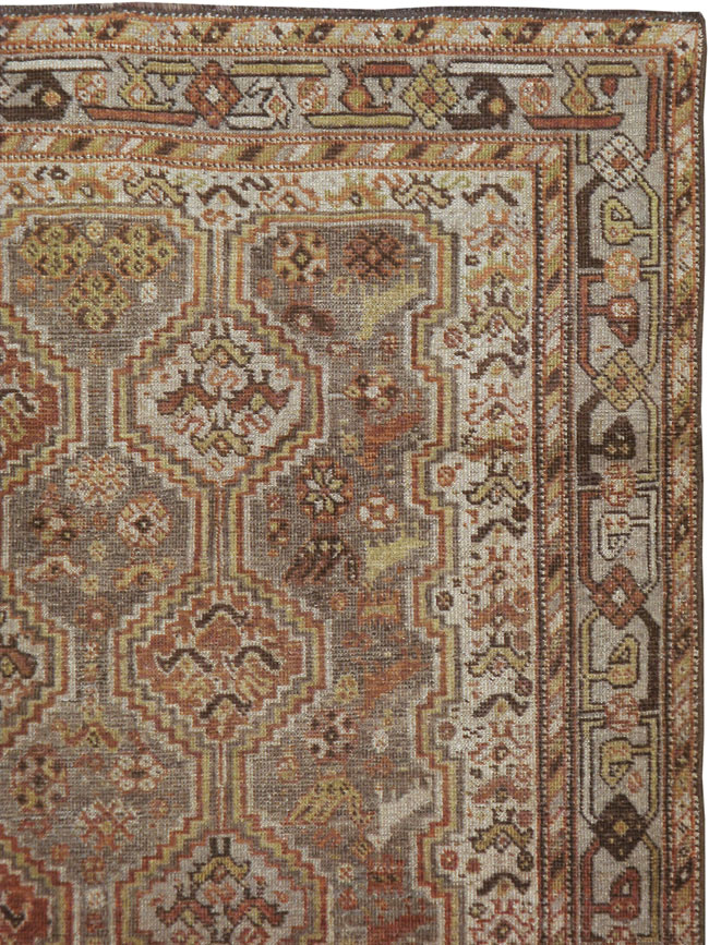 Antique Persian Shiraz Square Rug, No.22898 - Gss