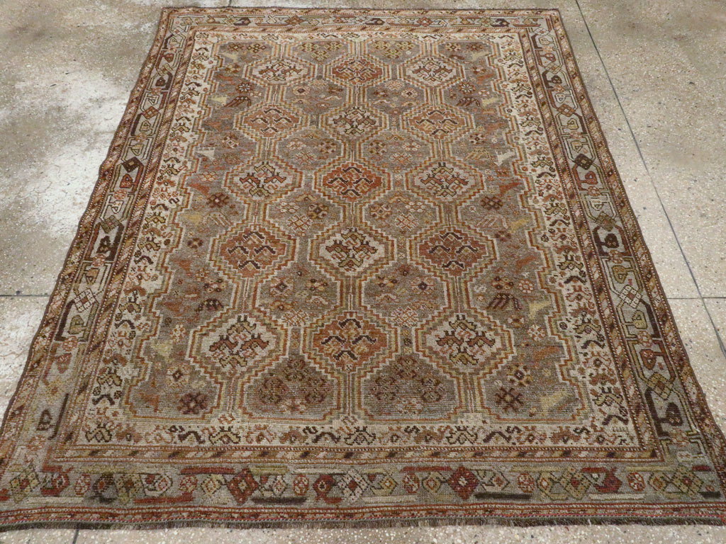 Antique Persian Shiraz Square Rug, No.22898 - Gss