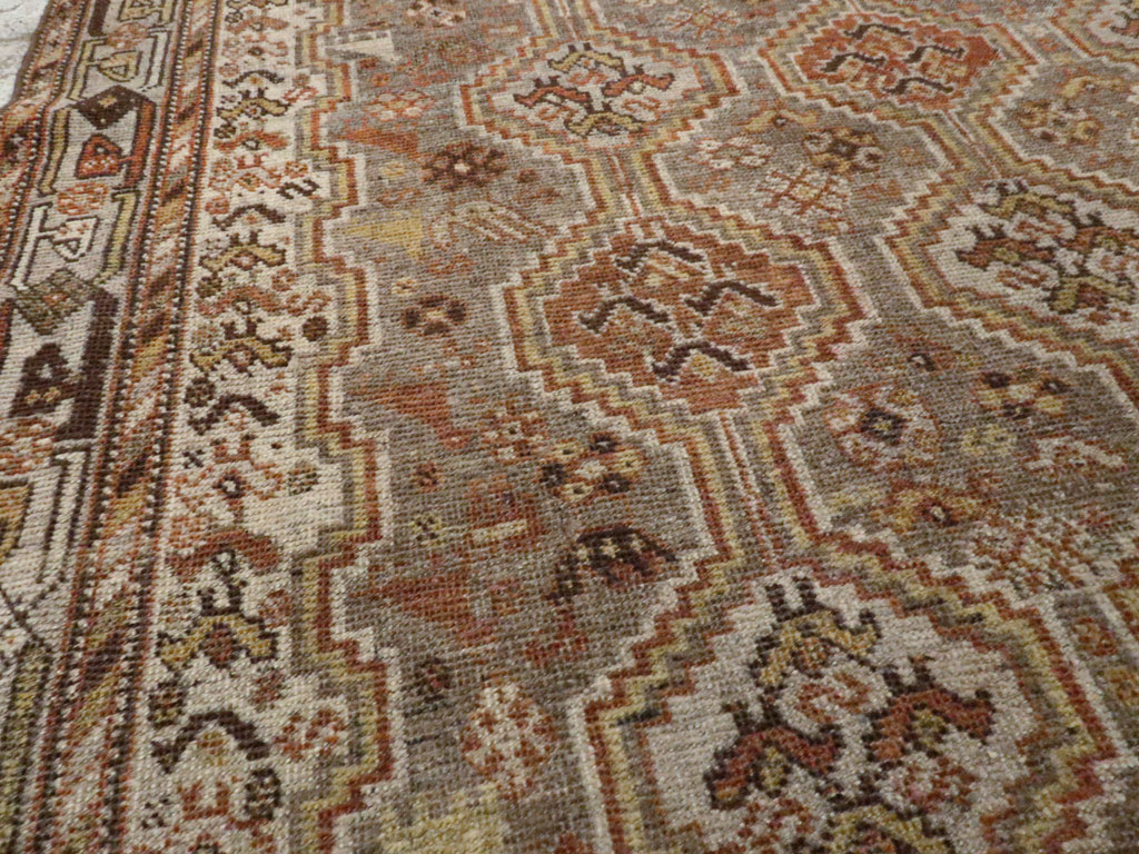 Antique Persian Shiraz Square Rug, No.22898 - Gss