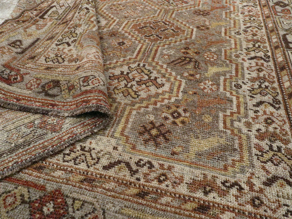 Antique Persian Shiraz Square Rug, No.22898 - Gss