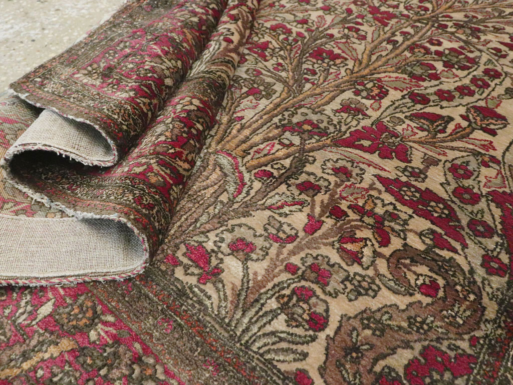 Antique Persian Silk Kashan Rug, No.22900 - Gss